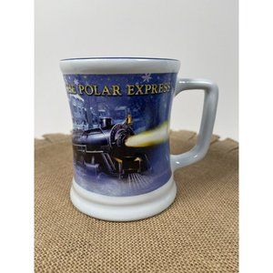 Polar Express BELIEVE Christmas Raised Ceramic Hot Chocolate Coffee Mug Cup
